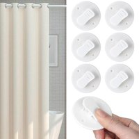 Lntyq - Stück Spritzschutz-Clips, selbsthaftende Vorhang-Clips, selbstklebende Duschvorhang-Clips, Vorhang-Clips ohne Bohren zum Aufhängen beim von LNTYQ