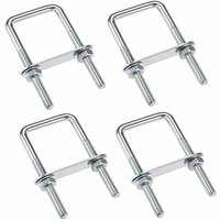 Stück U-Bolzen m6 U-Bolzen 80 x 50 mm, Edelstahl-U-Bolzen mit Mutternplatten und Unterlegscheibe, Klemmbolzen zur Befestigung von Rohren, für Stück U-Bolzen m6 U-Bolzen 80 x 50 mm, Edelstahl-U-Bolzen mit Mutternplatten und Unterlegscheibe, Klemmbolzen zur Befestigung von Rohren, für von LNTYQ