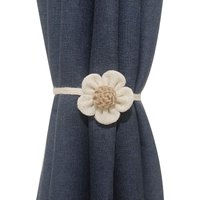 Stück Vorhang-Raffhalter, verstellbar, Kamelie, schöne Vorhanghalter mit Boho-Blumenseil-Dekoration für Wohnzimmer, Schlafzimmer, Büro, Beige - Lntyq Stück Vorhang-Raffhalter, verstellbar, Kamelie, schöne Vorhanghalter mit Boho-Blumenseil-Dekoration für Wohnzimmer, Schlafzimmer, Büro, Beige - Lntyq von LNTYQ