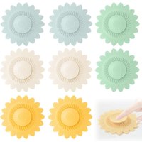 Lntyq - Universal-Abflussstopfen: 8 Stück Silikon-Abflussstopfen, Küchenspülen-Stopper, Waschbecken-Stopper mit Haarsieb, geeignet für Waschbecken, von LNTYQ