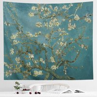 Van Gogh Blumen-Wandteppich, Ölgemälde, florales Wandbehang, Naturlandschaft, Wandkunst, Heimdekoration für Schlafzimmer, Wohnzimmer (130 cm x 150 von LNTYQ