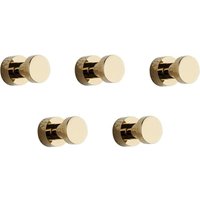 Wandhaken, Handtuchhaken für Badezimmer, Küche, Tür, Schrank und Schrank, 5 Packungen, Messing (Gold) - Lntyq von LNTYQ