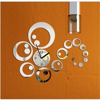 Lntyq - Wanduhren Dekor, Wohnzimmer Wanddekoration, Wohndekoration für Wohnzimmer, Wanduhr für Wohnzimmer Dekor Silber von LNTYQ