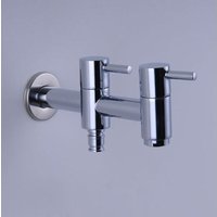 Waschbecken Wasserhahn mit zwei Griffen und doppeltem Verwendungszweck, Messinghahn, Wasserhahn für Waschmaschine, Wasserhahn aus Kupfer - Lntyq von LNTYQ