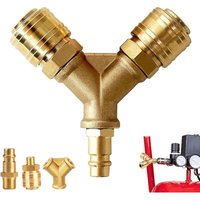 Lntyq - Y-Luftverteiler, Druckluftverteiler, 2-Wege-Druckluftanschluss, Druckluftverteiler, mit zwei 1/4 Zoll-Gewindeanschlüssen, aus rostfreiem Lntyq - Y-Luftverteiler, Druckluftverteiler, 2-Wege-Druckluftanschluss, Druckluftverteiler, mit zwei 1/4 Zoll-Gewindeanschlüssen, aus rostfreiem von LNTYQ