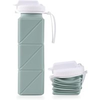 Zusammenklappbare Silikon-Wasserflasche (620 ml) BPA-freie, wiederverwendbare Flasche Umweltfreundlich und kompakt Kinder und Erwachsene Ideal für von LNTYQ