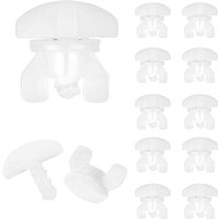 Zwischenstopper 20 Stück weiß Gardinenstopper passend für bis zu 6 Gardinen mit Rolloschiene Mindestrollokammerbreite 16mm Höhe 6mm Endanschlag von LNTYQ