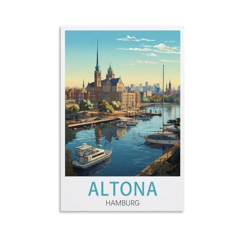 LNUYITR Altona Hamburg Vintage-Reiseposter, 50 x 75 cm, Leinwandkunst-Poster und Wandkunst, Bilddrucke, modernes Heim-, Schlafzimmer-Dekor-Poster LNUYITR Altona Hamburg Vintage-Reiseposter, 50 x 75 cm, Leinwandkunst-Poster und Wandkunst, Bilddrucke, modernes Heim-, Schlafzimmer-Dekor-Poster von LNUYITR