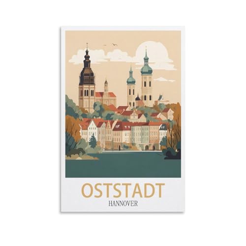 LNUYITR Oststadt Hannover Vintage-Reiseposter, 20 x 30 cm, Leinwandkunst-Poster und Wandkunst, Bilddrucke, modernes Heim-, Schlafzimmer-Dekor-Poster LNUYITR Oststadt Hannover Vintage-Reiseposter, 20 x 30 cm, Leinwandkunst-Poster und Wandkunst, Bilddrucke, modernes Heim-, Schlafzimmer-Dekor-Poster von LNUYITR