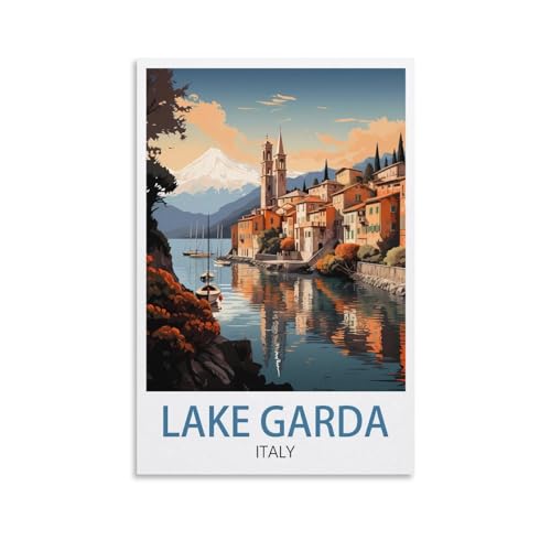 LNUYITR Vintage-Reiseposter Gardasee, Italien, 20 x 30 cm, Leinwandkunst-Poster und Wandkunst, Bilddrucke, modernes Heim-, Schlafzimmer-Dekor-Poster LNUYITR Vintage-Reiseposter Gardasee, Italien, 20 x 30 cm, Leinwandkunst-Poster und Wandkunst, Bilddrucke, modernes Heim-, Schlafzimmer-Dekor-Poster von LNUYITR