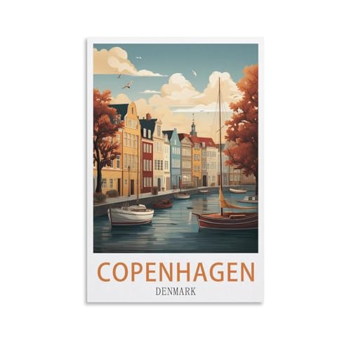 LNUYITR Vintage-Reiseposter Kopenhagen Dänemark, 20 x 30 cm, Leinwand-Kunst-Poster und Wandkunst, Bilddrucke, modernes Heim-Schlafzimmer, Dekor-Poster LNUYITR Vintage-Reiseposter Kopenhagen Dänemark, 20 x 30 cm, Leinwand-Kunst-Poster und Wandkunst, Bilddrucke, modernes Heim-Schlafzimmer, Dekor-Poster von LNUYITR