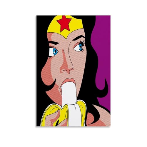 LNXEJAKT Heros Wonder Woman Art Poster Poster Dekorative Malerei Leinwand Wandkunst Wohnzimmer Poster Schlafzimmer Malerei,Wandkunst Bilddruck Moderne Familienzimmer Dekor 24x36inch(60x90cm) von LNXEJAKT
