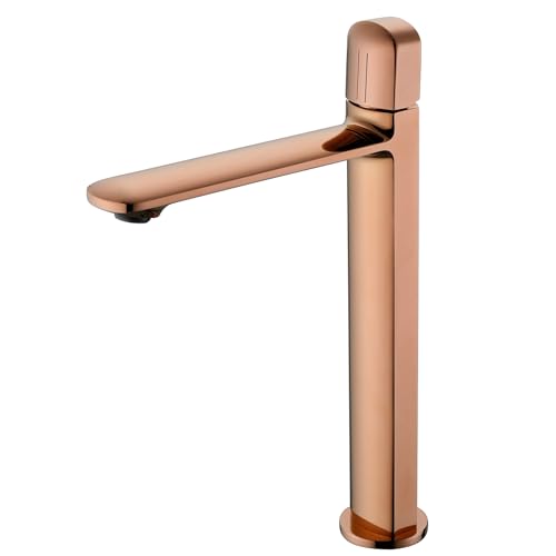 Wasserhahn Bad RoséGold, Waschtischarmatur Hoch Aus Kupfer Mit Auslauf HöHe 236 MM, Einhebelmischer Mischbatterie Waschbecken FüR Heiß- Und Kaltwasser, Geeignet FüR Badezimmer, GäSte Wc, KüChe Wasserhahn Bad RoséGold, Waschtischarmatur Hoch Aus Kupfer Mit Auslauf HöHe 236 MM, Einhebelmischer Mischbatterie Waschbecken FüR Heiß- Und Kaltwasser, Geeignet FüR Badezimmer, GäSte Wc, KüChe von LNXGJJ