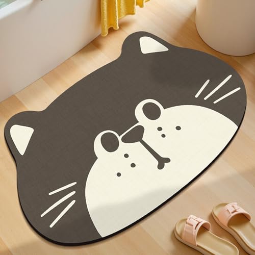 Badezimmermatte Beige Katze Bath Mat Mikrofaser Badmatte Langlebig Badezimmerteppich rutschfest Badematte Schnelltrocknend Duschvorleger Verdicken Badvorleger Waschbar Badezimmermatten 40x60cm Badezimmermatte Beige Katze Bath Mat Mikrofaser Badmatte Langlebig Badezimmerteppich rutschfest Badematte Schnelltrocknend Duschvorleger Verdicken Badvorleger Waschbar Badezimmermatten 40x60cm von LNXSESN