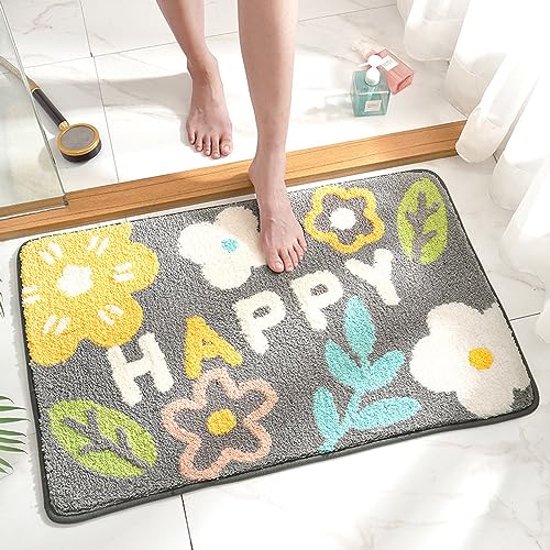 Badezimmermatte Grau Blau Gelb Bath Mat Mikrofaser Badmatte Waschbar Badezimmerteppich rutschfest Badematte Schnelltrocknend Badezimmermatten Verdicken Badmatten Badvorleger 50x80cm Badezimmermatte Grau Blau Gelb Bath Mat Mikrofaser Badmatte Waschbar Badezimmerteppich rutschfest Badematte Schnelltrocknend Badezimmermatten Verdicken Badmatten Badvorleger 50x80cm von LNXSESN