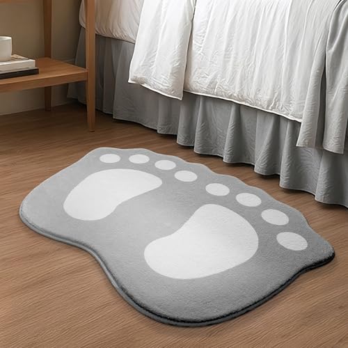 Badezimmermatte Graue Tiere Bath Mat Mikrofaser Badmatte Waschbar Badezimmerteppich rutschfest Badematte Schnelltrocknend Badezimmermatten Verdicken Badmatten Badvorleger 50x80cm von LNXSESN