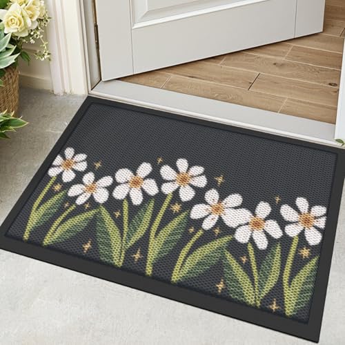 Badezimmermatte Grüne Blumen Weiß Badmatte Mikrofaser Bath Mat Waschbar Badezimmerteppich Duschvorleger rutschfest Badematte Schnelltrocknend Badvorleger Verdicken Badezimmermatten 50x80cm Badezimmermatte Grüne Blumen Weiß Badmatte Mikrofaser Bath Mat Waschbar Badezimmerteppich Duschvorleger rutschfest Badematte Schnelltrocknend Badvorleger Verdicken Badezimmermatten 50x80cm von LNXSESN