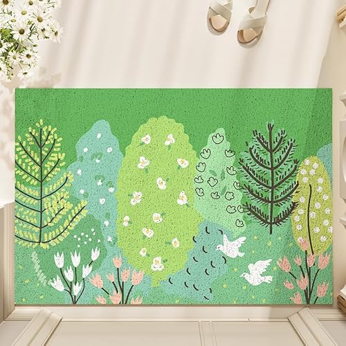 Badezimmermatte Grüner Baum Gelb Badmatte Mikrofaser Bath Mat Waschbar Badezimmerteppich Duschvorleger rutschfest Badematte Schnelltrocknend Badvorleger Verdicken Badezimmermatten 40x60cm Badezimmermatte Grüner Baum Gelb Badmatte Mikrofaser Bath Mat Waschbar Badezimmerteppich Duschvorleger rutschfest Badematte Schnelltrocknend Badvorleger Verdicken Badezimmermatten 40x60cm von LNXSESN