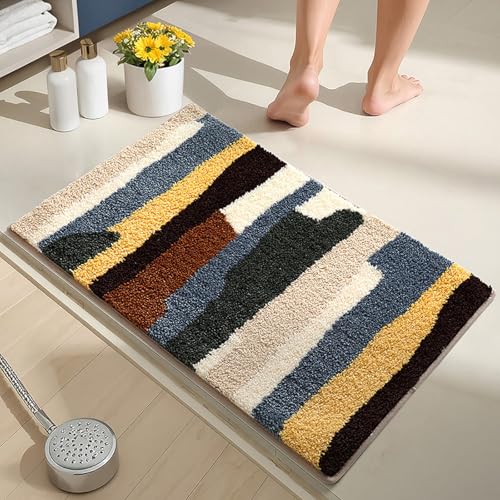 Badezimmermatte Kaffee Schwarz Beige Bath Mat Mikrofaser Badmatte Waschbar Badezimmerteppich rutschfest Badematte Schnelltrocknend Badezimmermatten Verdicken Badmatten Badvorleger 40x60cm Badezimmermatte Kaffee Schwarz Beige Bath Mat Mikrofaser Badmatte Waschbar Badezimmerteppich rutschfest Badematte Schnelltrocknend Badezimmermatten Verdicken Badmatten Badvorleger 40x60cm von LNXSESN