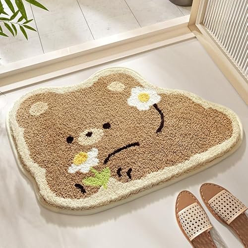 Badezimmermatte Netter Brauner Bär Badmatte Mikrofaser Bath Mat Waschbar Badezimmerteppich Duschvorleger rutschfest Badematte Schnelltrocknend Badvorleger Verdicken Badezimmermatten 40x60cm Badezimmermatte Netter Brauner Bär Badmatte Mikrofaser Bath Mat Waschbar Badezimmerteppich Duschvorleger rutschfest Badematte Schnelltrocknend Badvorleger Verdicken Badezimmermatten 40x60cm von LNXSESN