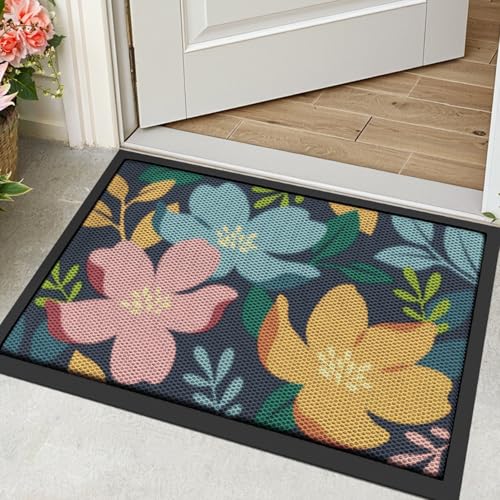 Badezimmermatte Rosa Blumen Gelb Badmatte Mikrofaser Bath Mat Waschbar Badezimmerteppich Duschvorleger rutschfest Badematte Schnelltrocknend Badvorleger Verdicken Badezimmermatten 50x80cm Badezimmermatte Rosa Blumen Gelb Badmatte Mikrofaser Bath Mat Waschbar Badezimmerteppich Duschvorleger rutschfest Badematte Schnelltrocknend Badvorleger Verdicken Badezimmermatten 50x80cm von LNXSESN
