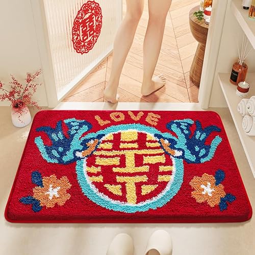 Badezimmermatte Rote Tiere Orange Badmatte Mikrofaser Bath Mat Waschbar Badezimmerteppich Duschvorleger rutschfest Badematte Schnelltrocknend Badvorleger Verdicken Badezimmermatten 40x60cm Badezimmermatte Rote Tiere Orange Badmatte Mikrofaser Bath Mat Waschbar Badezimmerteppich Duschvorleger rutschfest Badematte Schnelltrocknend Badvorleger Verdicken Badezimmermatten 40x60cm von LNXSESN