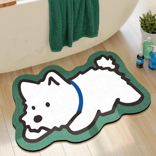 Badezimmermatte Weiß Grün Drucken Bath Mat Mikrofaser Badmatte Langlebig Badezimmerteppich rutschfest Badematte Schnelltrocknend Duschvorleger Verdicken Badvorleger Waschbar Badezimmermatten 50x80cm Badezimmermatte Weiß Grün Drucken Bath Mat Mikrofaser Badmatte Langlebig Badezimmerteppich rutschfest Badematte Schnelltrocknend Duschvorleger Verdicken Badvorleger Waschbar Badezimmermatten 50x80cm von LNXSESN