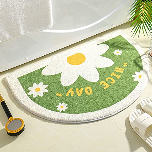 Badezimmerteppich Grüne Blume Weiß Badematte Flauschig Mikrofaser Badvorleger rutschfest Duschvorleger Schnelltrocknend Badteppich Waschbar Duschvorleger Verdicken Badematten Badmatte 50x80cm Badezimmerteppich Grüne Blume Weiß Badematte Flauschig Mikrofaser Badvorleger rutschfest Duschvorleger Schnelltrocknend Badteppich Waschbar Duschvorleger Verdicken Badematten Badmatte 50x80cm von LNXSESN