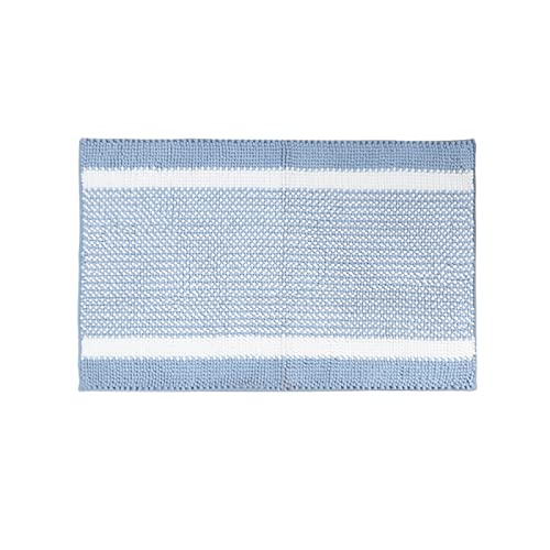 Badezimmerteppich Hellblau Weiß Badematte Flauschig Mikrofaser Badvorleger rutschfest Duschvorleger Schnelltrocknend Badteppich Waschbar Duschvorleger Verdicken Badematten Badmatte 40x60cm Badezimmerteppich Hellblau Weiß Badematte Flauschig Mikrofaser Badvorleger rutschfest Duschvorleger Schnelltrocknend Badteppich Waschbar Duschvorleger Verdicken Badematten Badmatte 40x60cm von LNXSESN