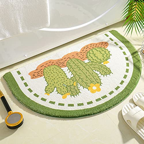 Badezimmerteppich Kaktus Grün Weiß Badematte Flauschig Mikrofaser Badvorleger rutschfest Duschvorleger Schnelltrocknend Badteppich Waschbar Duschvorleger Verdicken Badematten Badmatte 40x60cm Badezimmerteppich Kaktus Grün Weiß Badematte Flauschig Mikrofaser Badvorleger rutschfest Duschvorleger Schnelltrocknend Badteppich Waschbar Duschvorleger Verdicken Badematten Badmatte 40x60cm von LNXSESN