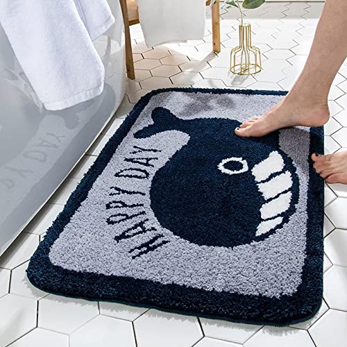 Badezimmerteppich Marineblauer Delphin Badematte Flauschig Mikrofaser Badvorleger rutschfest Duschvorleger Schnelltrocknend Badteppich Waschbar Duschvorleger Verdicken Badematten Badmatte 50x80cm Badezimmerteppich Marineblauer Delphin Badematte Flauschig Mikrofaser Badvorleger rutschfest Duschvorleger Schnelltrocknend Badteppich Waschbar Duschvorleger Verdicken Badematten Badmatte 50x80cm von LNXSESN