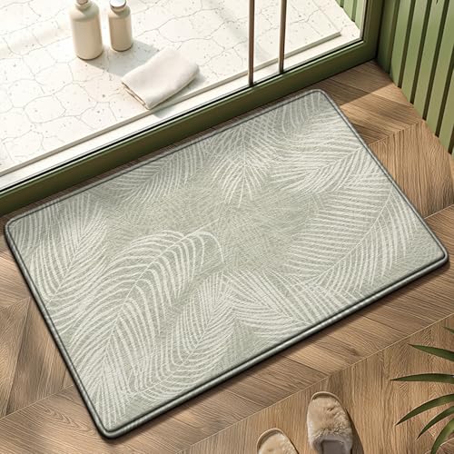 Bath Mat Tropische Blattgrün Badezimmerteppich Mikrofaser Badematte Langlebig rutschfest Badmatte Schnelltrocknend Badvorleger Verdicken Badteppich Waschbar Badeteppich Bathroom Mat 50x80cm Bath Mat Tropische Blattgrün Badezimmerteppich Mikrofaser Badematte Langlebig rutschfest Badmatte Schnelltrocknend Badvorleger Verdicken Badteppich Waschbar Badeteppich Bathroom Mat 50x80cm von LNXSESN