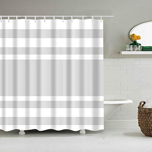 Duschvorhang Weiß Hellgrau Duschvorhang Stoff Polyester Badevorhang Shower Curtains Antischimmel Duschvorhang Wasserdicht Duschvorhänge mit 12 Duschvorhangringen 180x220cm Duschvorhang Weiß Hellgrau Duschvorhang Stoff Polyester Badevorhang Shower Curtains Antischimmel Duschvorhang Wasserdicht Duschvorhänge mit 12 Duschvorhangringen 180x220cm von LNXSESN