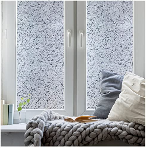 Fensterfolie Abstrakter Marmor Sichtschutzfolie Fenster Klebstofffrei Fensterfolie Blickdicht Milchglasfolie Selbstklebend Fenster Fensterfolie Selbsthaftend Folie Fenster Sichtschutz 60x200cm von LNXSESN