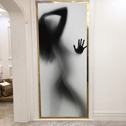 Fensterfolie Frau Sichtschutzfolie Fenster Klebstofffrei Fensterfolie Blickdicht Milchglasfolie Selbstklebend Fenster Fensterfolie Selbsthaftend Folie Fenster Sichtschutz 70x100cm von LNXSESN