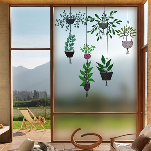 Fensterfolie Graues Gras Grün Sichtschutzfolie Fenster Fensterfolie Blickdicht Milchglasfolie Selbstklebend Fenster Fensterfolie Selbsthaftend Folie Fenster Sichtschutz 60x116cm/1 Pcs von LNXSESN