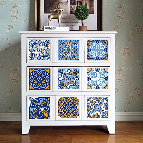 Fliesenaufkleber Mediterranes Gelbblau Mosaikfliesen PVC Wasserdicht Fliesenaufkleber Bad Ölfest Klebefliesen Spritzschutz Fliesenfolie Hitzebeständig Küchen Rückwand Selbstklebend 10x10cm Fliesenaufkleber Mediterranes Gelbblau Mosaikfliesen PVC Wasserdicht Fliesenaufkleber Bad Ölfest Klebefliesen Spritzschutz Fliesenfolie Hitzebeständig Küchen Rückwand Selbstklebend 10x10cm von LNXSESN