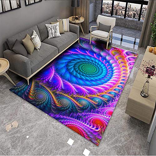 Fußmatte Abstrakt Blau Lila Carpet Rugs for Living Room Polyester Fussmatte Aussen Fußmatte Außen Innen Waschbar Outdoor Teppich Wohnzimmer Schmutzfangmatte Fusmatte Fußmatten Haustür 150x200cm von LNXSESN