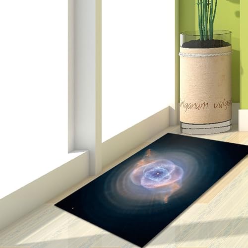 Fußmatte Abstrakt Schwarz Blau Rugs for Living Room Polyester Fussmatte Aussen Fußmatte Außen Innen Waschbar Teppiche Wohnzimmer Fusmatte Schmutzfangmatte Fußmatten Haustür Verdicken Doormat 50x80cm von LNXSESN