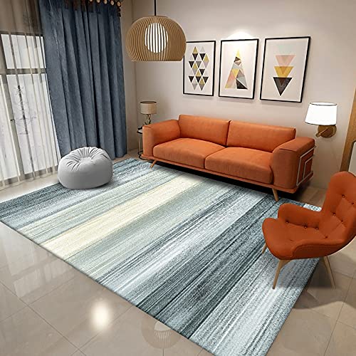 Fußmatte Beige Grau Streifen Carpet Rugs for Living Room Polyester Fussmatte Aussen Fußmatte Außen Innen Waschbar Outdoor Teppich Wohnzimmer Schmutzfangmatte Fusmatte Fußmatten Haustür 80x120cm von LNXSESN