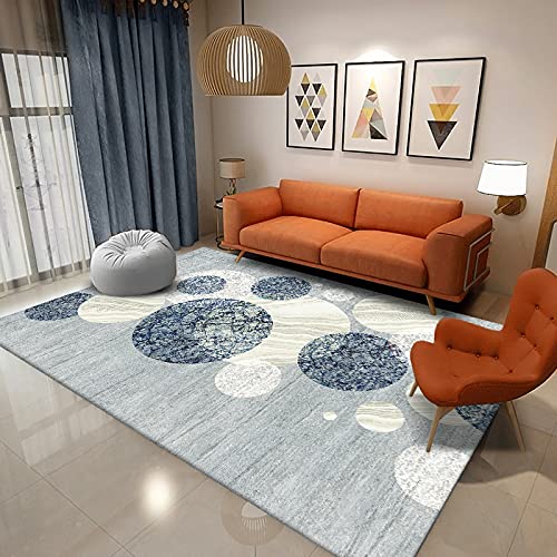 Fußmatte Blauer Kreis Grau Rugs for Living Room Polyester Fussmatte Aussen Fußmatte Außen Innen Waschbar Teppiche Wohnzimmer Fusmatte Schmutzfangmatte Fußmatten Haustür Verdicken Doormat 100x120cm von LNXSESN