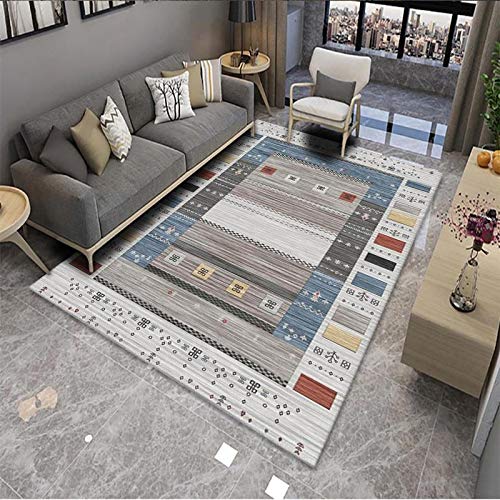 Fußmatte Böhmisches Blau Rot Carpet Rugs for Living Room Polyester Fussmatte Aussen Fußmatte Außen Innen Waschbar Outdoor Teppich Wohnzimmer Schmutzfangmatte Fusmatte Fußmatten Haustür 50x80cm von LNXSESN