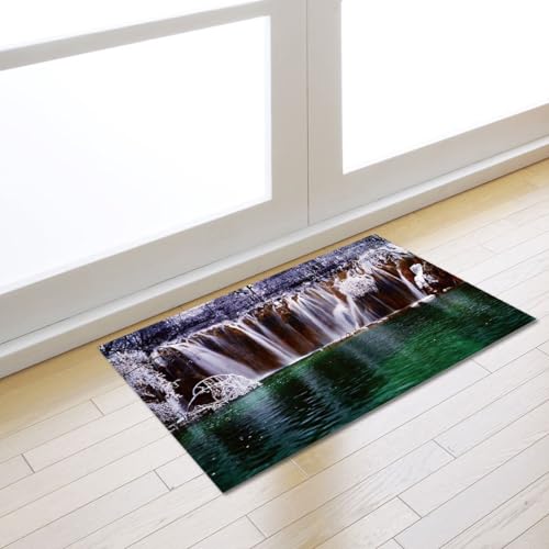 Fußmatte Braun Grüner Wasserfall Rugs for Living Room Polyester Fussmatte Aussen Fußmatte Außen Innen Waschbar Teppiche Wohnzimmer Fusmatte Schmutzfangmatte Fußmatten Haustür Verdicken Doormat 50x80cm Fußmatte Braun Grüner Wasserfall Rugs for Living Room Polyester Fussmatte Aussen Fußmatte Außen Innen Waschbar Teppiche Wohnzimmer Fusmatte Schmutzfangmatte Fußmatten Haustür Verdicken Doormat 50x80cm von LNXSESN