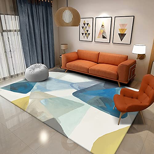 Fußmatte Creme Weiß Gelb Carpet Rugs for Living Room Polyester Fussmatte Aussen Fußmatte Außen Innen Waschbar Outdoor Teppich Wohnzimmer Schmutzfangmatte Fusmatte Fußmatten Haustür 120x160cm von LNXSESN