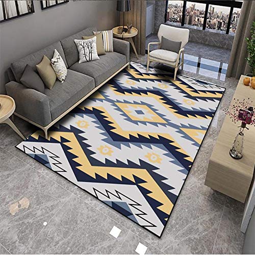 Fußmatte Elfenbein Weiß Blau Carpet Rugs for Living Room Polyester Fussmatte Aussen Fußmatte Außen Innen Waschbar Outdoor Teppich Wohnzimmer Schmutzfangmatte Fusmatte Fußmatten Haustür 50x80cm von LNXSESN