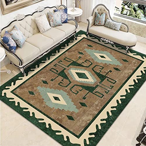 Fußmatte Grün Beige Braun Rugs for Living Room Polyester Fussmatte Aussen Fußmatte Außen Innen Waschbar Teppiche Wohnzimmer Fusmatte Schmutzfangmatte Fußmatten Haustür Verdicken Doormat 100x120 von LNXSESN