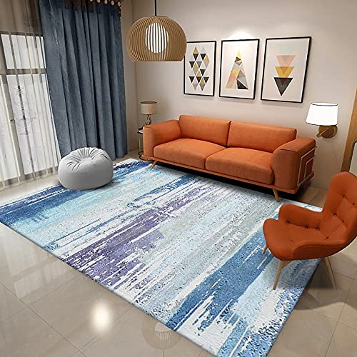Fußmatte Lila Blaue Graffiti Carpet Rugs for Living Room Polyester Fussmatte Aussen Fußmatte Außen Innen Waschbar Outdoor Teppich Wohnzimmer Schmutzfangmatte Fusmatte Fußmatten Haustür 120x160cm von LNXSESN