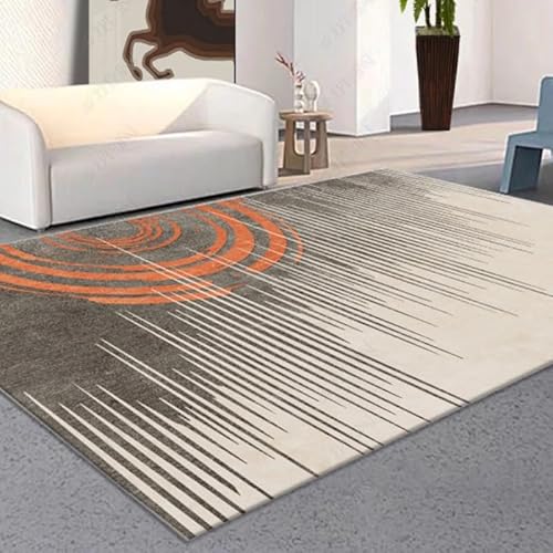 Fußmatte Orange Beige Grau Fussmatte Aussen Polyester Fussmatte Innen Fußmatte Außen rutschfest Schmutzfangmatte Verdicken Teppich Wohnzimmer Waschbar Fußmatte Innen Fußabtreter 50x80cm von LNXSESN