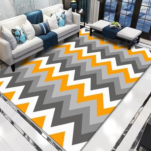 Fußmatte Orange Graue Streifen Carpet Rugs for Living Room Polyester Fussmatte Aussen Fußmatte Außen Innen Waschbar Outdoor Teppich Wohnzimmer Schmutzfangmatte Fusmatte Fußmatten Haustür 80x120cm Fußmatte Orange Graue Streifen Carpet Rugs for Living Room Polyester Fussmatte Aussen Fußmatte Außen Innen Waschbar Outdoor Teppich Wohnzimmer Schmutzfangmatte Fusmatte Fußmatten Haustür 80x120cm von LNXSESN