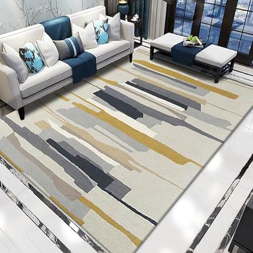 Fußmatte Retro Gelbe Graffiti Rugs for Living Room Polyester Verdicken Fussmatte Aussen Teppisch Waschbar Teppich Wohnzimmer Schmutzfangmatte Fussmatte Fußmatten Haustür Doormat Außen Innen 80x120cm von LNXSESN